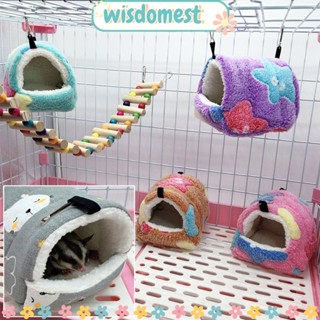 WISDOMEST บ้านหนูแฮมสเตอร์ ขนาดเล็ก สะดวกสบาย อุปกรณ์เสริม สําหรับกรงหนูแฮมสเตอร์