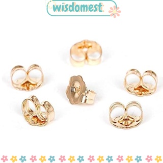 WISDOMEST ต่างหูสตั๊ด เงินสเตอร์ลิง ป้องกันการแพ้ สีทอง แบบเปลี่ยน สําหรับล็อค