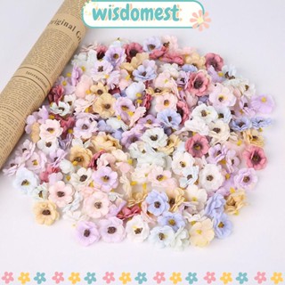 Wisdomest ดอกเดซี่ปลอม ผ้าไหม สามชั้น สําหรับตกแต่งหมวก DIY 50 ชิ้น