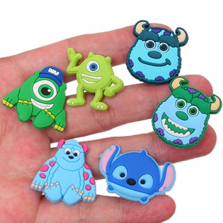 การ์ตูนมอนสเตอร์มหาวิทยาลัย Croc Jibitz อะนิเมะรองเท้า Charms Mike Wazowski Jibbits Charm Monsters Jibits Crocks สําหรับเด็ก รองเท้าอุปกรณ์เสริมตกแต่ง