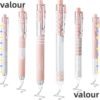 Valour ปากกาหมึกสีดํา 15 ซม. สีชมพู 6 ชิ้น