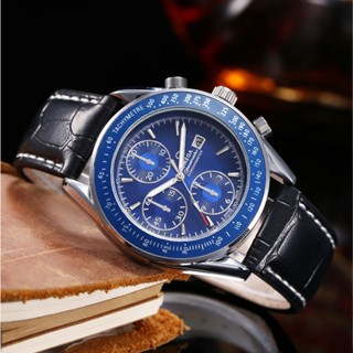 Speedmaster Series นาฬิกาข้อมือ สายเหล็ก กันน้ํา มีปฏิทิน สไตล์นักธุรกิจ สําหรับผู้ชาย