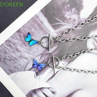 Doreen สร้อยข้อมือ เหล็กไทเทเนียม รูปผีเสื้อ สไตล์ฮาราจูกุ สําหรับผู้หญิง