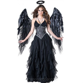 [0709]SZMRP- M-XL Vampire Dark Angel Elf Ghost Festival Witch Costume Fancy dress  Role-playing  Drama  Halloween  Stage play Costume  Costumes   YHYE