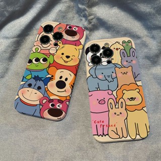 เคสโทรศัพท์มือถือแบบแข็ง กันกระแทก ลายการ์ตูนหมีพูห์ สตรอเบอร์รี่ สําหรับ Iphone 14plus 13promax 12 11 78xsxr