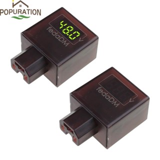 Pop DC30-100V โวลต์เทสเตอร์ดิจิทัล Ev โวลต์มิเตอร์วัดแรงดันไฟฟ้า สําหรับ 48V 60V 72V 96V จักรยานไฟฟ้า 2 in 1 ซ็อกเก็ตชาร์จ USB