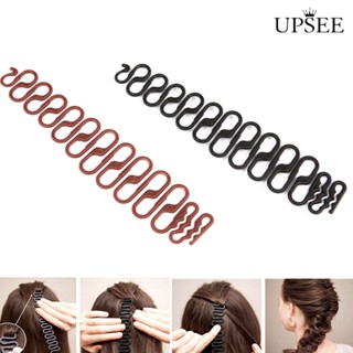 Upsee❤ลูกกลิ้งถักเปีย ประดับโบว์ สไตล์เรโทร สําหรับผู้หญิง DIY