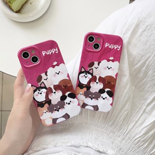 เคสโทรศัพท์มือถือ ซิลิโคน กันกระแทก ลายการ์ตูนสุนัขน่ารัก สําหรับ iPhone 14 pro max 13 12 11 12promax 13 pro max