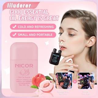 NICOR ทำความสะอาดจมูกสมุนไพรกล่อง Essential Double Hole Energy Bar Energizing Nasal Inhaler Stick HO