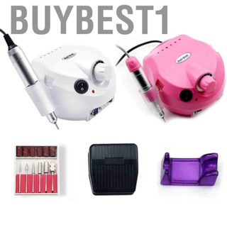 Buybest1 Nail File Drill Set Electric Polisher Nails Manicure for Grinding Polishing EU Plug