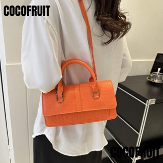 Cocofruit กระเป๋าสะพายไหล่ กระเป๋าคลัทช์ หนัง PU ขนาดเล็ก น้ําหนักเบา สีพื้น สําหรับผู้หญิง