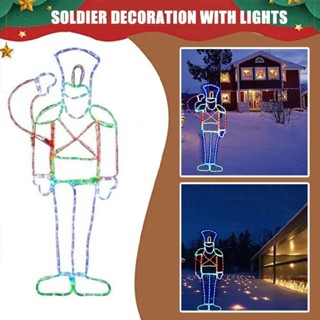 Christmas Light Up Nutcracker Soldier for Yard Lawn Garden Outdoor Decorations