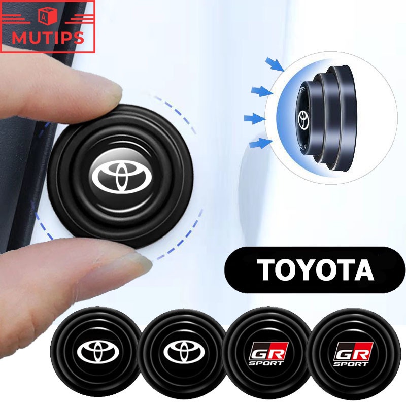 Toyota GR 1/4/8/12 ชิ้น รถ โช้คอัพประตู ยางซิลิโคน ลดเสียงรบกวน สติ๊กเกอร์ Prius Fortuner Corolla Cr