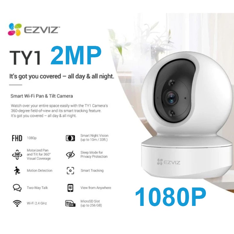 Ezviz TY1 2MP 1080P กล้องวงจรปิด Wifi ในร่ม Ip กล้องสมาร์ทโฮม