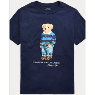 [S-5XL] เสื้อยืดสีขาวHH ส่งฟรี! สีใหม่เสื้อยืดน้องหมีลายมาใหม่ น่ารักมากๆ Polo Bear ผ้าดีใส่สบาย (Boy size 8-20) เสื้อยื