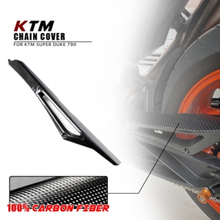 ฝาครอบโซ่คาร์บอนไฟเบอร์ 3K 100% สําหรับรถจักรยานยนต์ KTM Superduke 790 2018 2019 2020 2021 2022