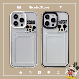 เคสโทรศัพท์มือถือ แบบใส กันกระแทก ลายการ์ตูนมิกกี้เมาส์ มินนี่เมาส์ 3 in 1 สําหรับ iPhone 14 Plus 13 12 11 Pro Max Xs Xr X 8 7