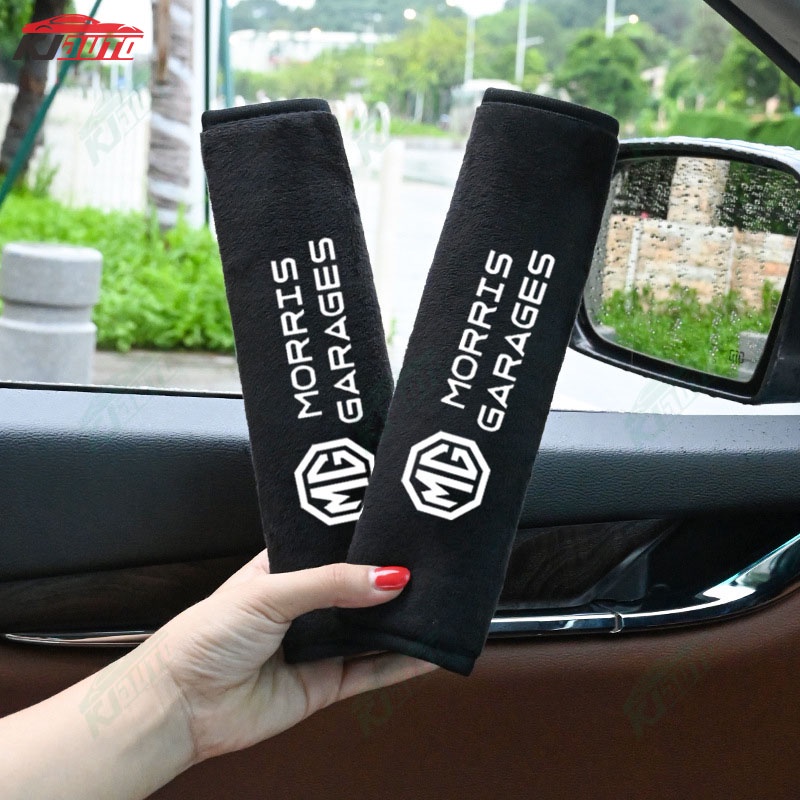 ปลอกหุ้มเข็มขัดนิรภัยรถยนต์ ผ้าเรยอน แบบนิ่ม สําหรับ MG3 MG5 MG6 MG7 EP Pluse MG TF ZR ZS ES HS GS Morris 3 2 ชิ้น