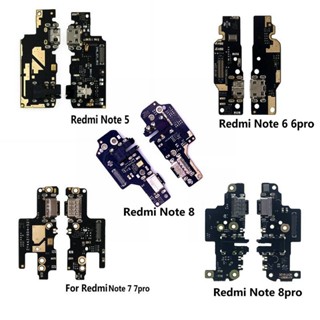 ใหม่ โมดูลไมโครโฟน พร้อมบอร์ดพอร์ตชาร์จ USB สายเคเบิลอ่อน แบบเปลี่ยน สําหรับ Xiaomi Redmi Note 5 6 7 8 9 Pro