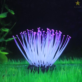 Fish Tank Decoration: Artificial Silicone Sea Anemone with Glowing Effect Ornament