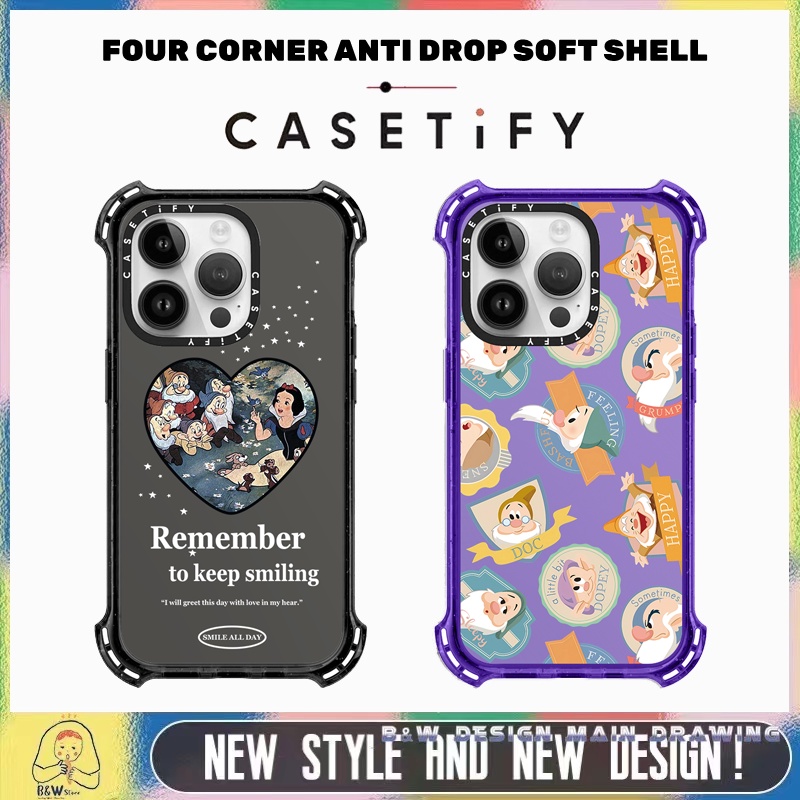 เคสโทรศัพท์มือถือนิ่ม กันตกสี่มุม พิมพ์ลาย Snow White and the Dwarves สําหรับ IPhone 15 ProMax 15Pro 15 14 13 12 11 Pro Max