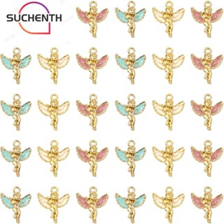 Suchenth จี้รูปนางฟ้า 3 สี สําหรับทําสร้อยข้อมือ DiY 30 ชิ้น