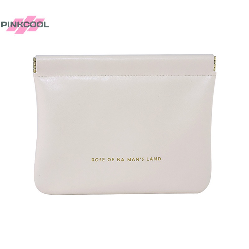 Pinkcool กระเป๋าใส่เหรียญ ผ้าอนามัย แบบพกพา ขนาดเล็ก ปิดเองได้ กระเป๋าเครื่องสําอาง มินิ มินิ มินิ มินิมอล ลิป กระเป๋า ขายดี