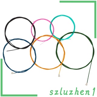 [Szluzhen1] ชุดสายกีตาร์ไนล่อน อุปกรณ์เสริม สําหรับกีตาร์คลาสสิก 6 สาย 6 ชิ้น