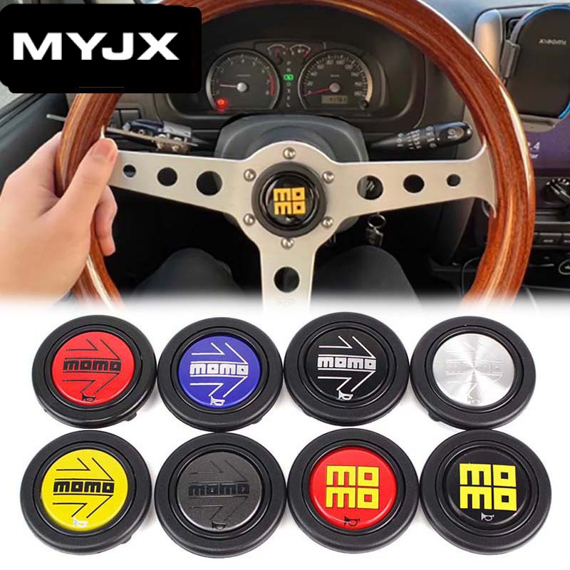 【MYJK】ปุ่มกดพวงมาลัยรถยนต์ ประสิทธิภาพสูง สําหรับ MOMO Universal Racing JDM Horn Push Button