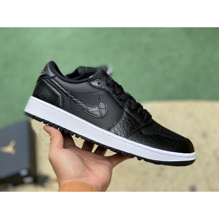 ขายดี Air Jordan 1 Retro Low Golf Black AJ1 รองเท้าผ้าใบลําลอง เหมาะกับการวิ่ง DD9315-003
