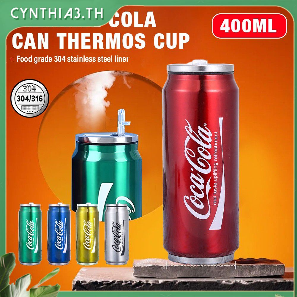 แก้วกาแฟสแตนเลสแก้วสูญญากาศสำนักงาน Coca-Cola ออกแบบขวดน้ำของขวัญ Cynthia