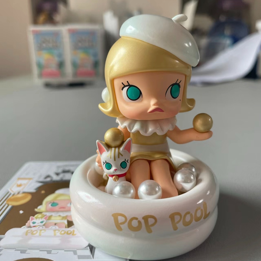 【ของแท้]】POPMART Popland Series ตุ๊กตาฟิกเกอร์ Secret MOLLY SKULLPANDA Hirono ของขวัญ สําหรับตกแต่ง
