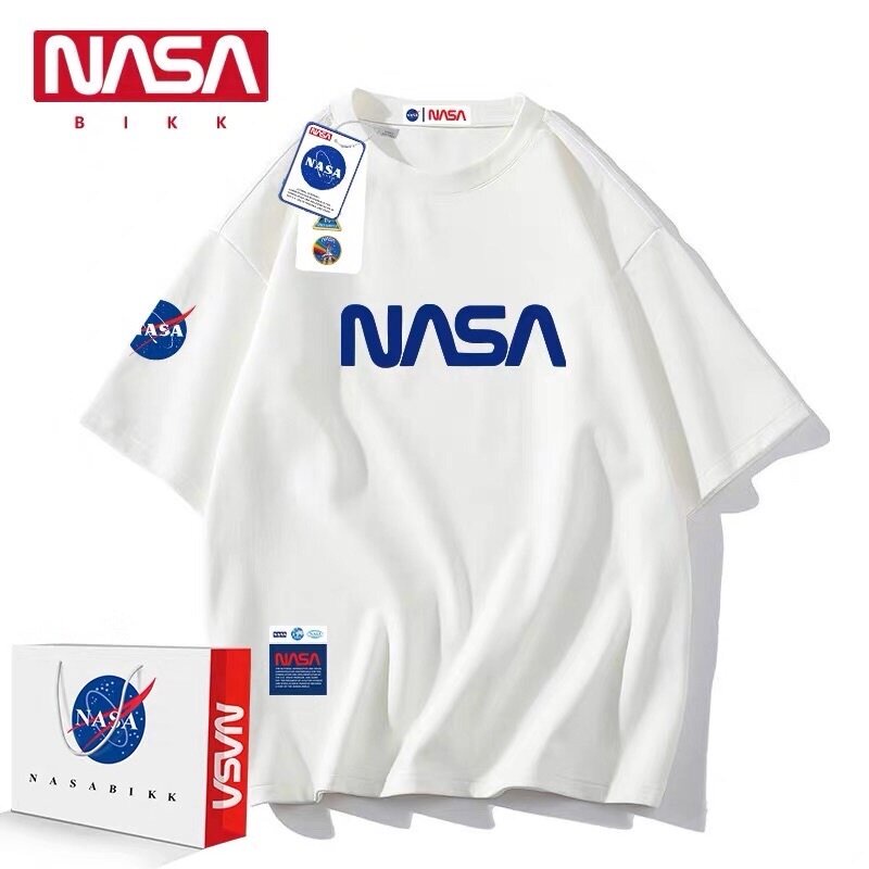 เสื้อยืดแขนสั้นคอกลม【s-5xl】ผ้าฝ้าย 100%NASA เสื้อยืดแขนสั้นนาซ่าฤดูร้อน สินค้าลิขสิทธิ์แท้Cotton 100%  [S-5XL]