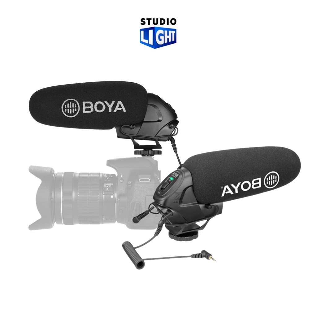 Boya BY-BM3030 Shotgun Supercardioid Microphone ไมโครโฟนสำหรับติดหัวกล้อง ใช้งานกับกล้องต่างๆ