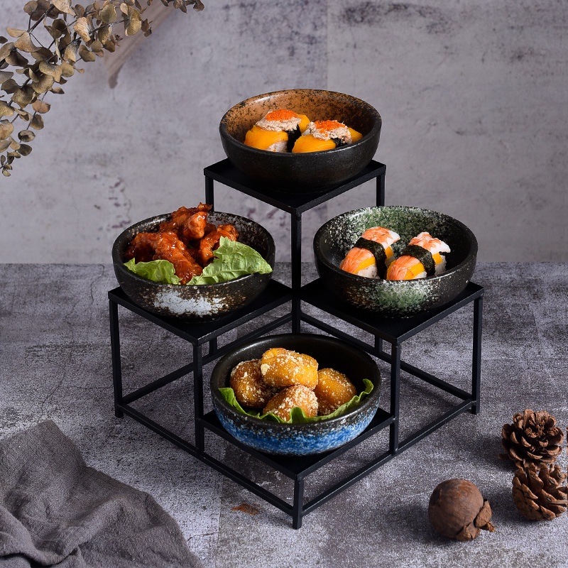 [JPN] ชั้นวางชามเหล็ก แบบตั้งโต๊ะ