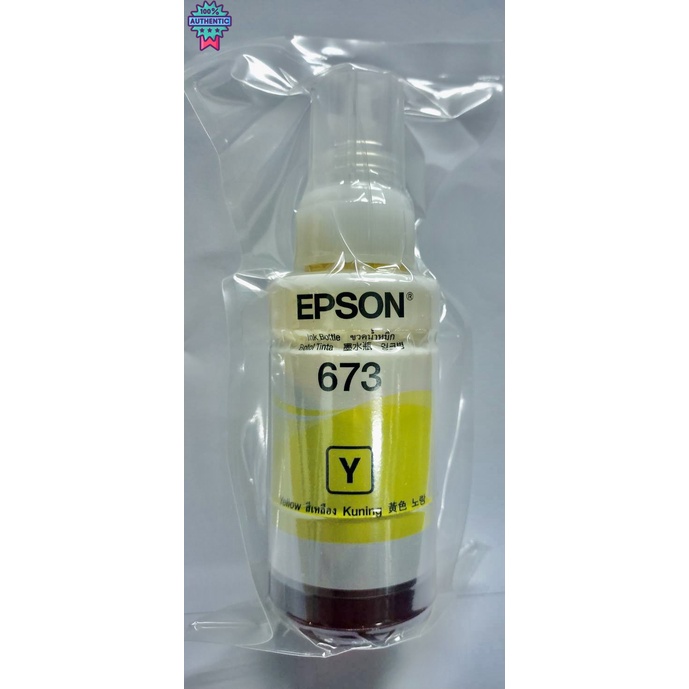 หมึกแท้ Epson 673  6สี nobox สำหรัเติมเครื่อง epson L800/L805/L850/L1800