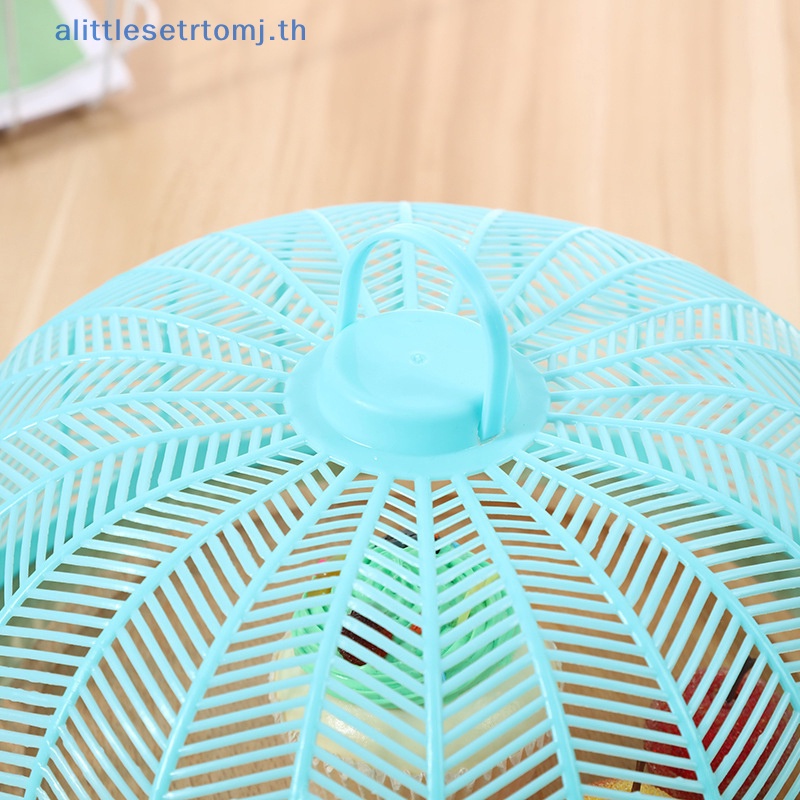 Alittlese ฝาครอบชามอาหาร พลาสติก ทรงกลม ระบายอากาศ กันยุง และแมลงวัน สําหรับบ้าน 1 ชิ้น