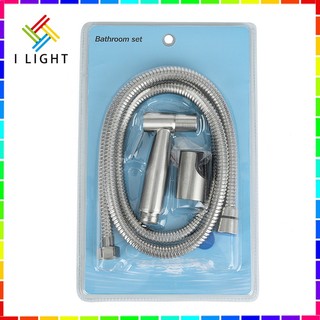 （Fast&COD）304 Stainless Steel Toilet Bidet Sprayer Set 1.5M Flexible Hose High Pressure Cleaning