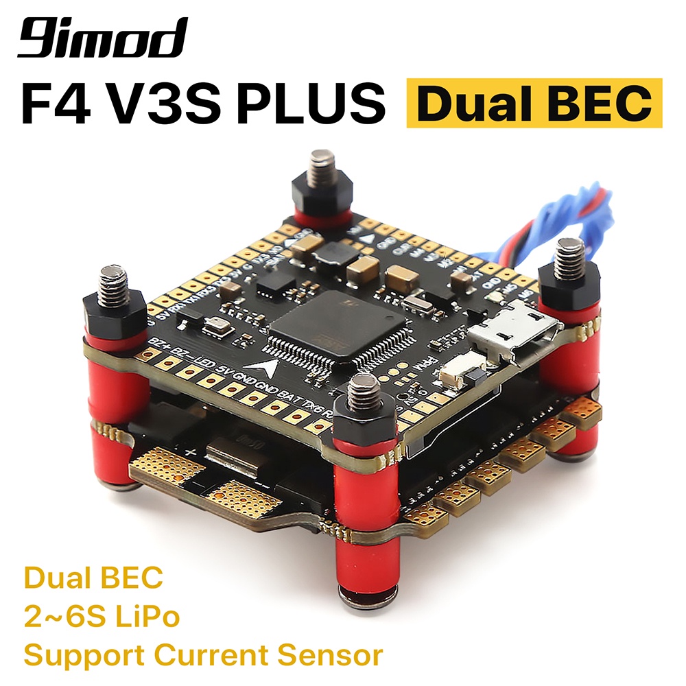 ตัวควบคุมการบิน 9IMOD F4 V3S PLUS FC สําหรับโดรนบังคับ RC QAV/ZMR 210 230 250 มม.