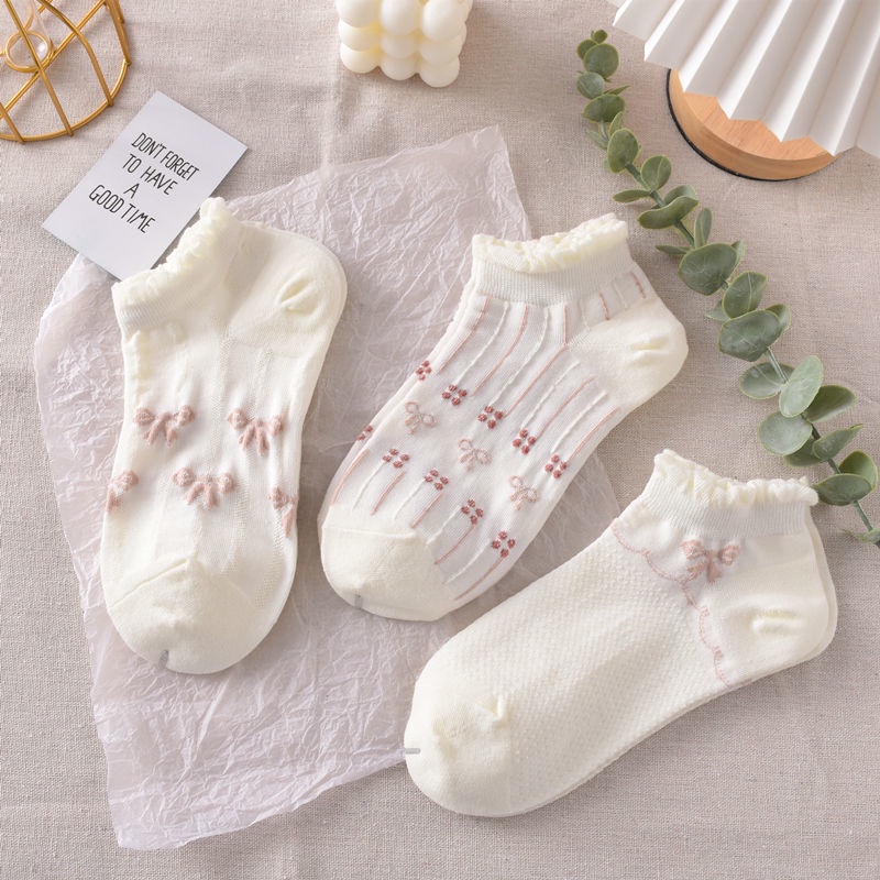 ฤดูร้อนใหม่ถุงเท้าผ้าฝ้ายผู้หญิงถุงเท้าเรือสไตล์วิทยาลัยญี่ปุ่น - รูปที่ 2