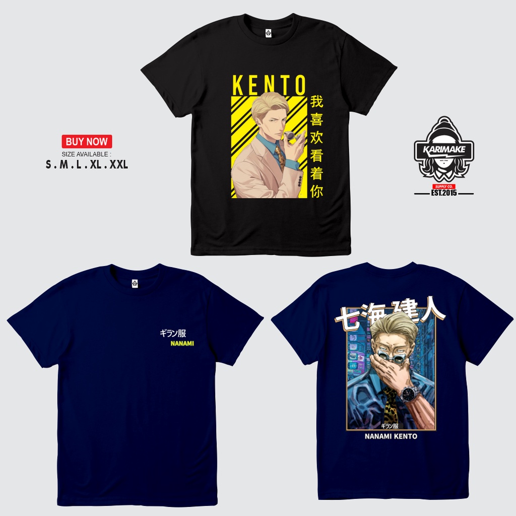 แฟชั่น K Anime T-Shirt JUJUTSU KAISEN NANAMI KENTO Anime T-Shirt | KARIMAKE Kaos Baju Anime JUJUTSU 