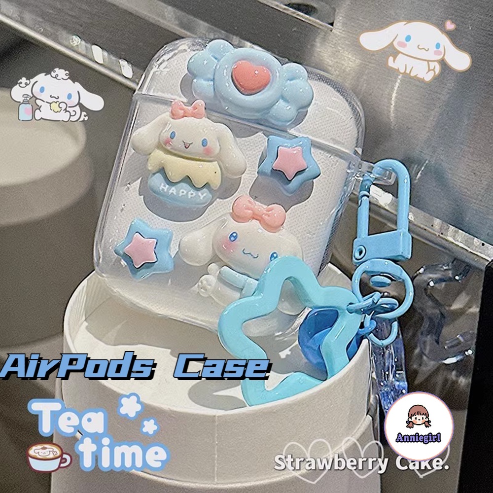 เคสหูฟังบลูทูธไร้สาย แบบนิ่ม ลายการ์ตูน Sanrio Cinnamoroll Star สําหรับ Airpods 1 2 3 Airpod Pro 2