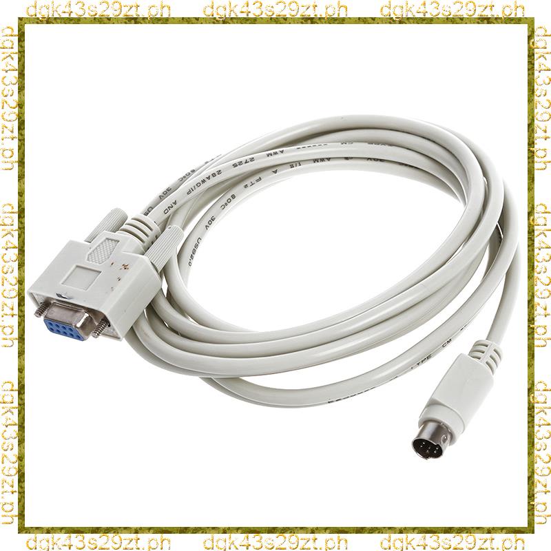 DB9P ถึง 8P Mini Din RS232 ดาวน์โหลดสายสีขาว 8.2 Ft สําหรับ PLC DVP-EH (PH 8 1)