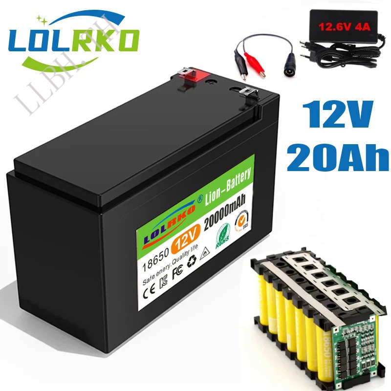 12V Battery 18650 Battery Pack 18650 lithium battery recharable battery Solar storage Battery Electric lighting Outdoor