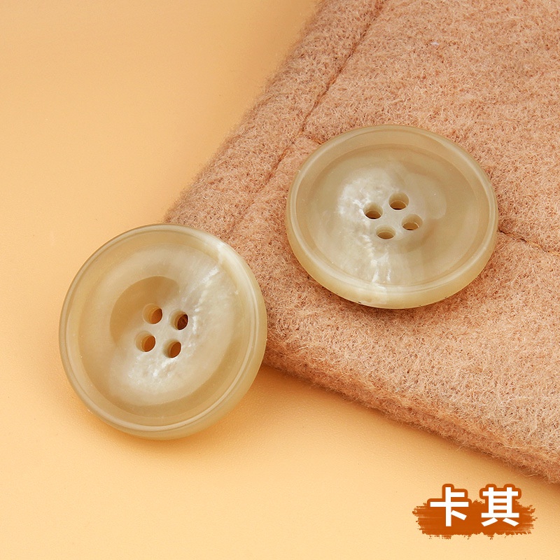 กระดุมเรซิ่น ผ้าวูล สี่รู สําหรับตกแต่งเสื้อโค้ท เสื้อคาร์ดิแกน 10 ชิ้น ต่อชุด DIY - รูปที่ 6