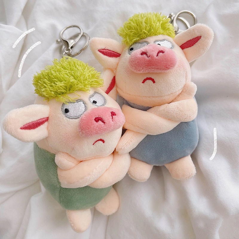 พวงกุญแจ จี้ตุ๊กตาหมูน่ารัก แบบนิ่ม เหมาะกับของขวัญวันเกิด