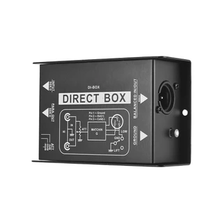 🎸 DI Box Professional Direct Box กล่องแปลงสัญญาณเสียง | XLR TRS Interface | Ground Lift Impedance Matching สําหรับกีตาร์ไฟฟ้า เบส คีย์บอร์ด