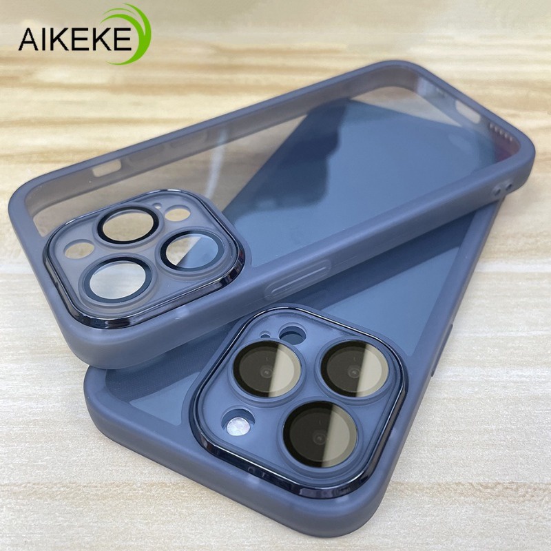 เคสโทรศัพท์มือถือแบบใส กันกระแทก พร้อมฟิล์มกันรอยเลนส์กล้อง เรียบง่าย สําหรับ Samsung Galaxy A35 A55 M34 A25 5G S24 Plus S24 Ultra