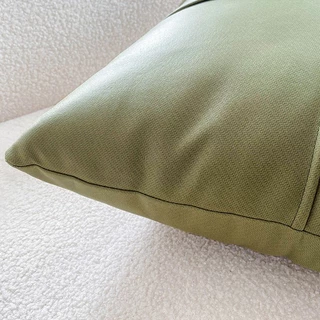 ปลอกหมอนอิง หนังเทียม ขนาด 45X45 ซม. กันน้ํา สีพื้น สไตล์นอร์ดิก สําหรับตกแต่งโซฟา ห้องนั่งเล่น