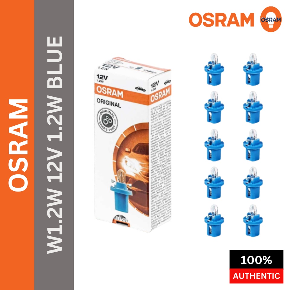 2721MFX OSR OSRAM 1.2W 12V BX8,5d หลอดไฟ, เครื่องมือภายในรถ 1,2W BX8.5d (10PCS)